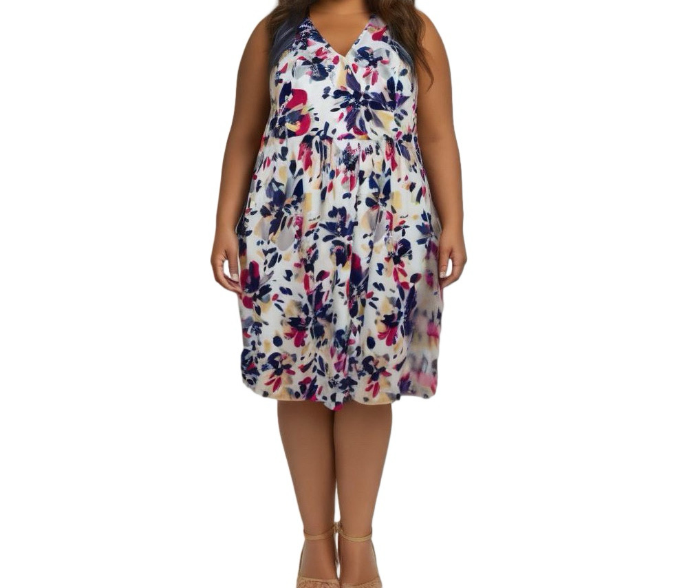 Romans woman’s plus size 18w sleeveless floral semi formal summer dress